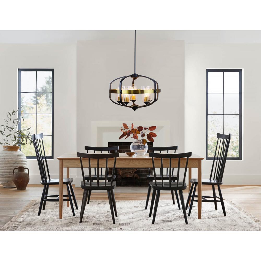 CHLOE Lighting Contemporary-Style Black/Bronze 5 Light Large Pendant 24" Wide. Picture 5