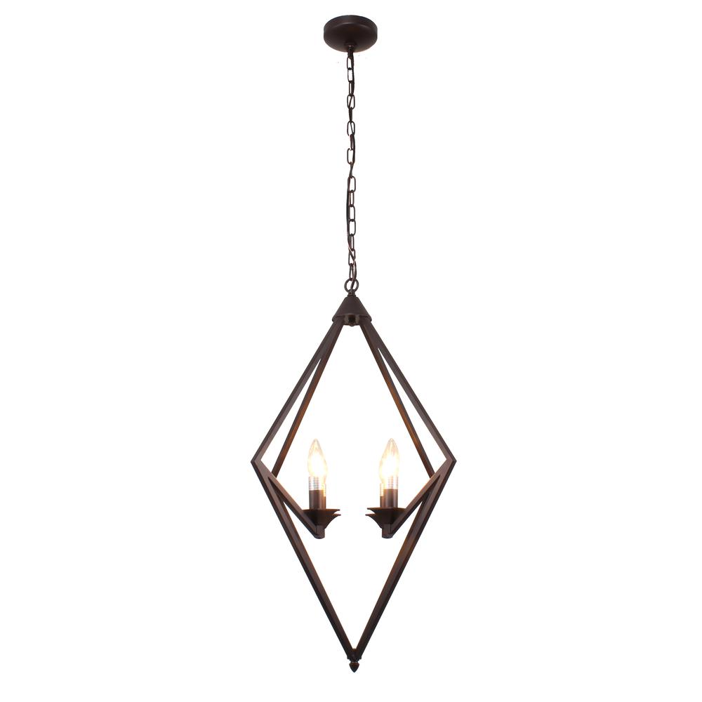 KYRA Transitional 4 Light Rubbed Bronze Ceiling Pendant 19.5" Wide. Picture 4