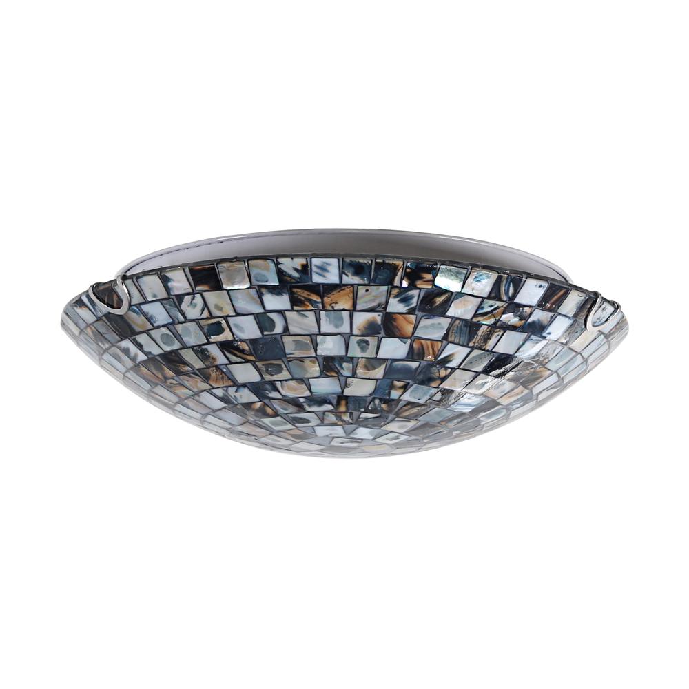 CHLOE Lighting CROWN Mosaic-Style 2 Light Ceiling-Flush Fixture 12" Wide. Picture 3