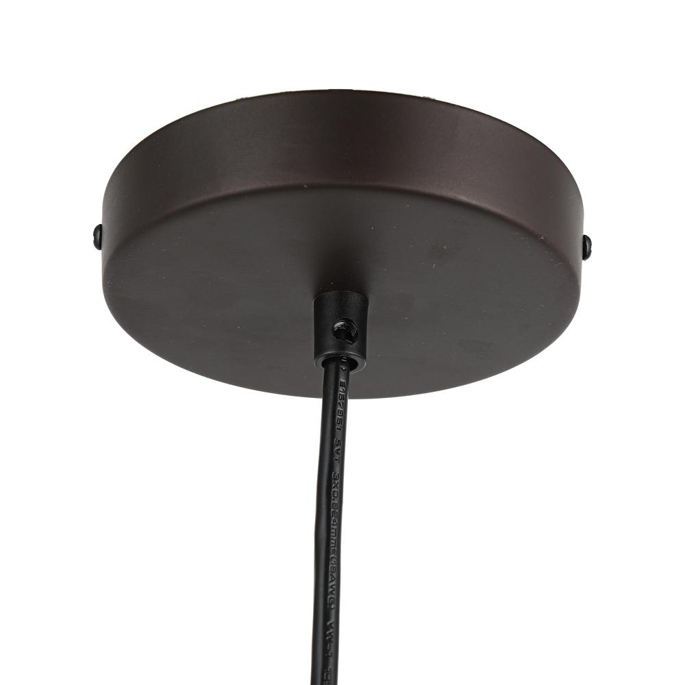 CHLOE Lighting FINN Contemporary-Style 1 Light Brown and White Ceiling Mini Pendant 10" Wide. Picture 3