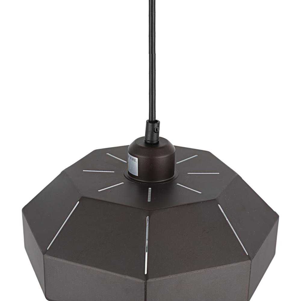 CHLOE Lighting FINN Contemporary-Style 1 Light Brown and White Ceiling Mini Pendant 10" Wide. Picture 5