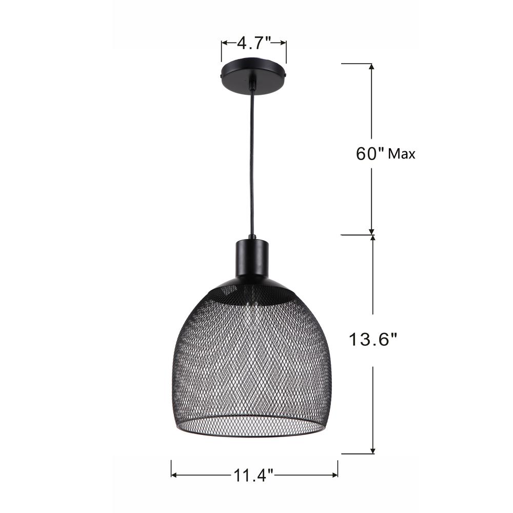 IRONCLAD Industrial 1 Light Textured Black Mini Ceiling Pendant 11.5" Wide. Picture 1