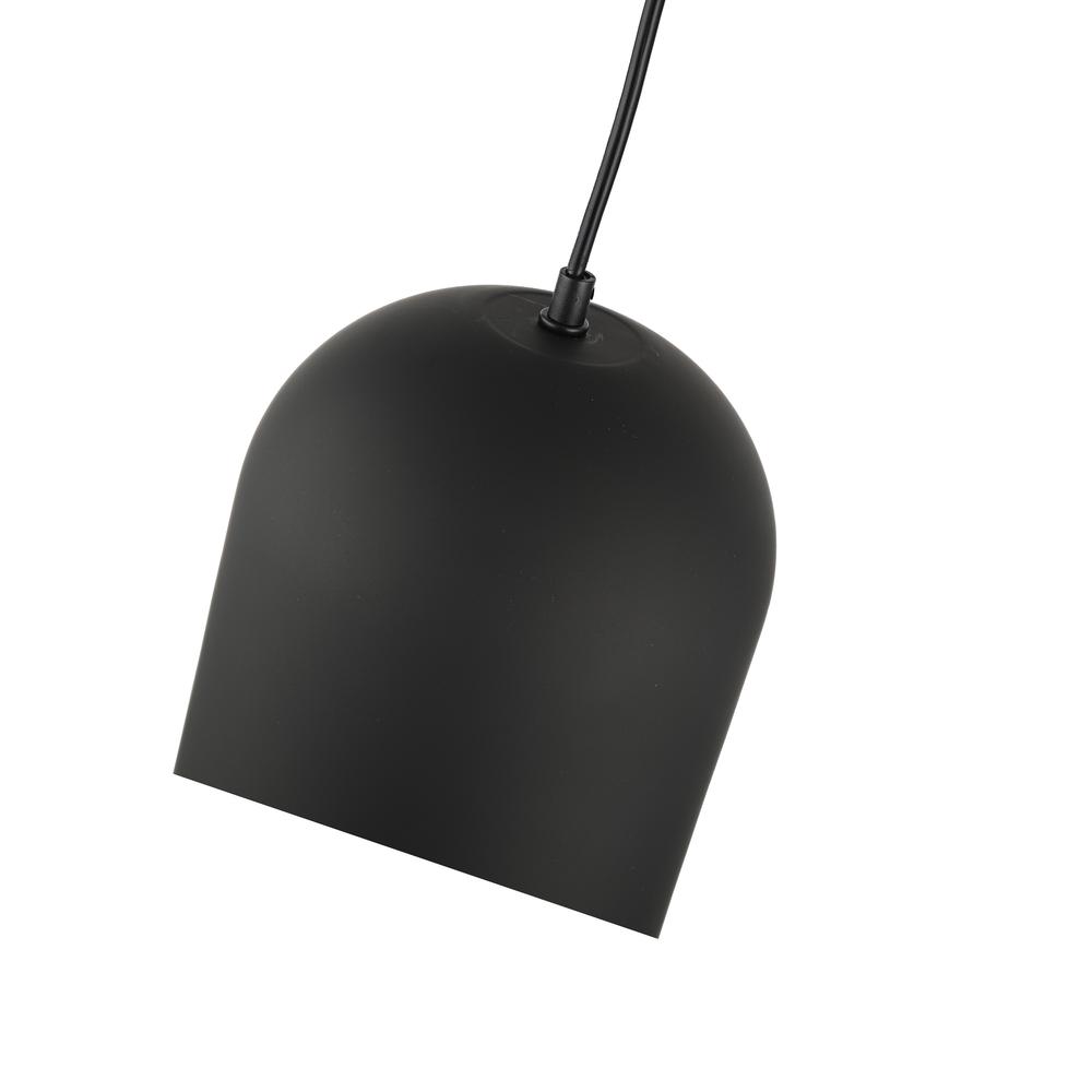CHLOE Lighting IRONCLAD Contemporary-Style 1 Light Black and Gold Ceiling Mini Pendant 8" Wide. Picture 5