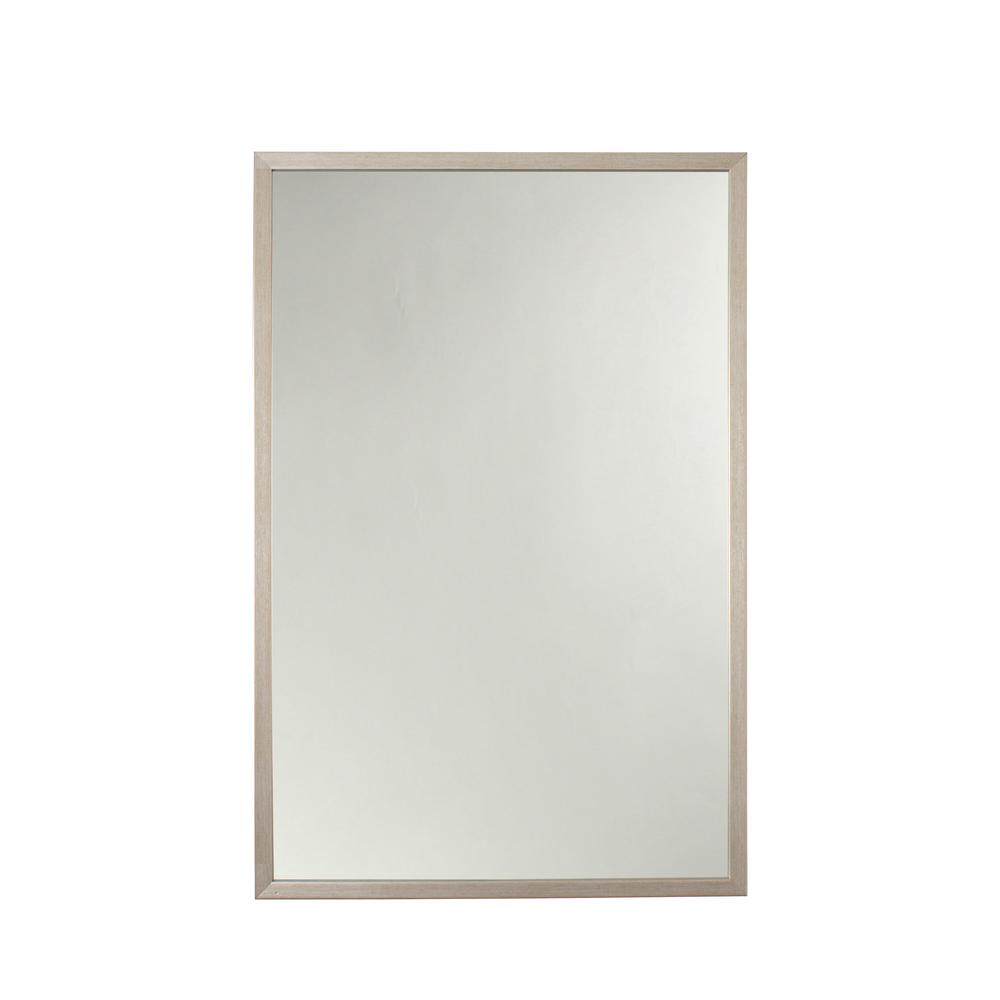 CHLOE'S Reflection Silver Finish Rectangular Framed Wall Mirror 33" Height. Picture 1