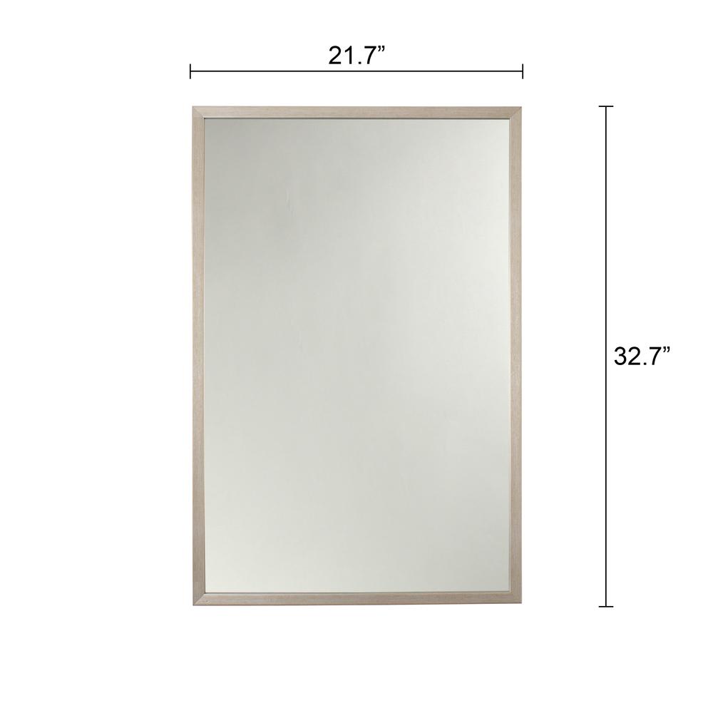 CHLOE'S Reflection Silver Finish Rectangular Framed Wall Mirror 33" Height. Picture 3