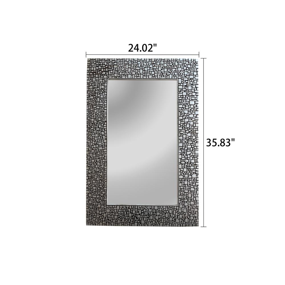 CHLOE's Reflection Contemporary-Style Rectangle Antique Silver Finish 36". Picture 5