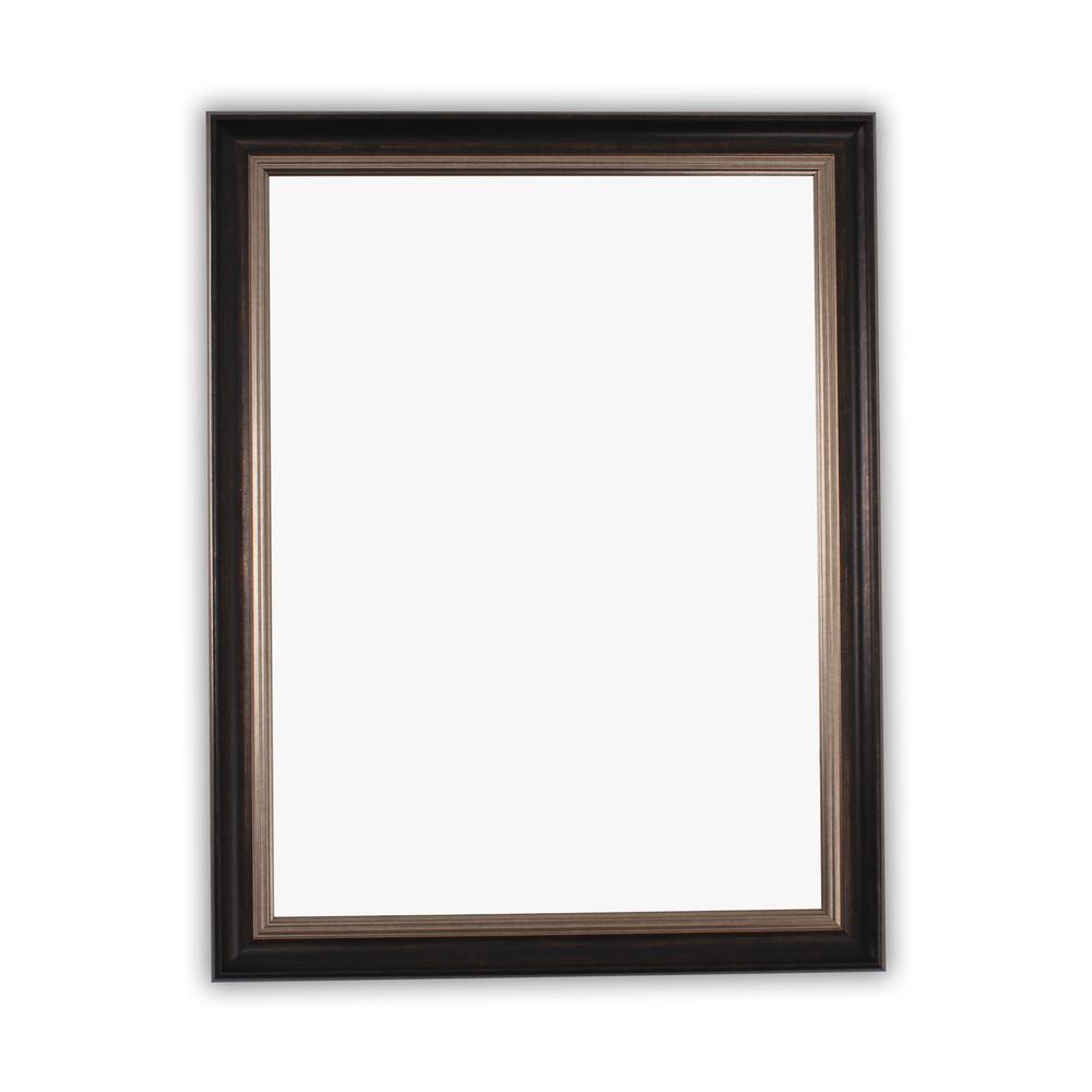 CHLOE'S Reflection Black Walnut Finish Framed Wall Mirror 35" Height. Picture 1