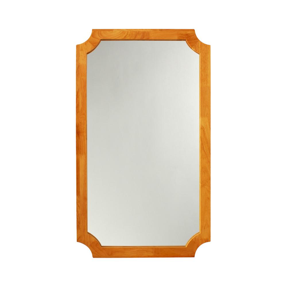 CHLOE'S Reflection Maple Finish Rectangular Framed Wall Mirror 33" Height. The main picture.