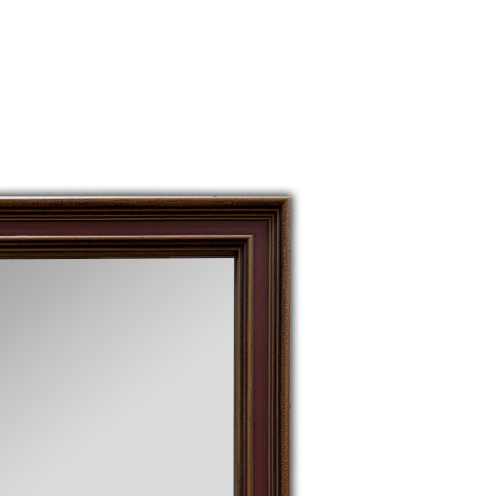 CHLOE's Reflection Vertical Hanging Wood Black/Golden Finish Rectangle Framed Wall Mirror 35" Height. Picture 3