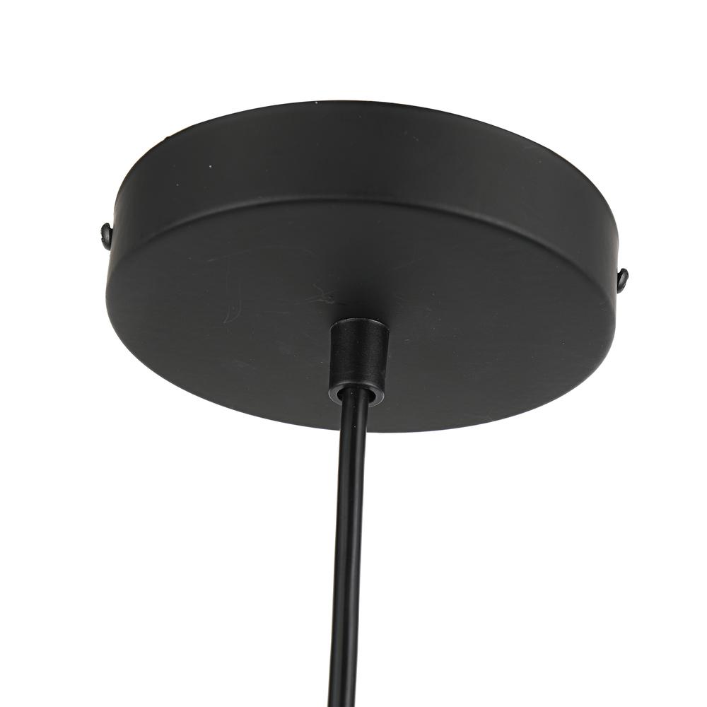 CHLOE Lighting IRONCLAD Contemporary-Style 1 Light Matt Black and White Ceiling Mini Pendant 8" Wide. Picture 3