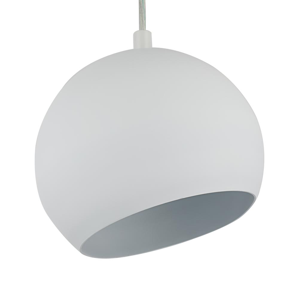 CHLOE Lighting IRONCLAD Contemporary-Style 1 Light Matt White Ceiling Mini Pendant 8" Wide. Picture 3
