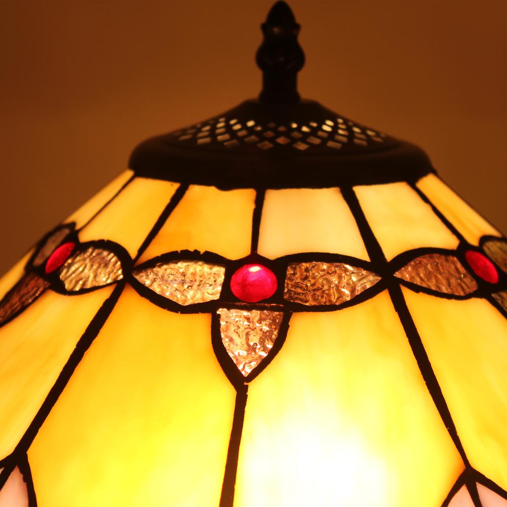 CHLOE Lighting HOWARD Tiffany-style 2 Light Table Lamp 16" Shade. Picture 4