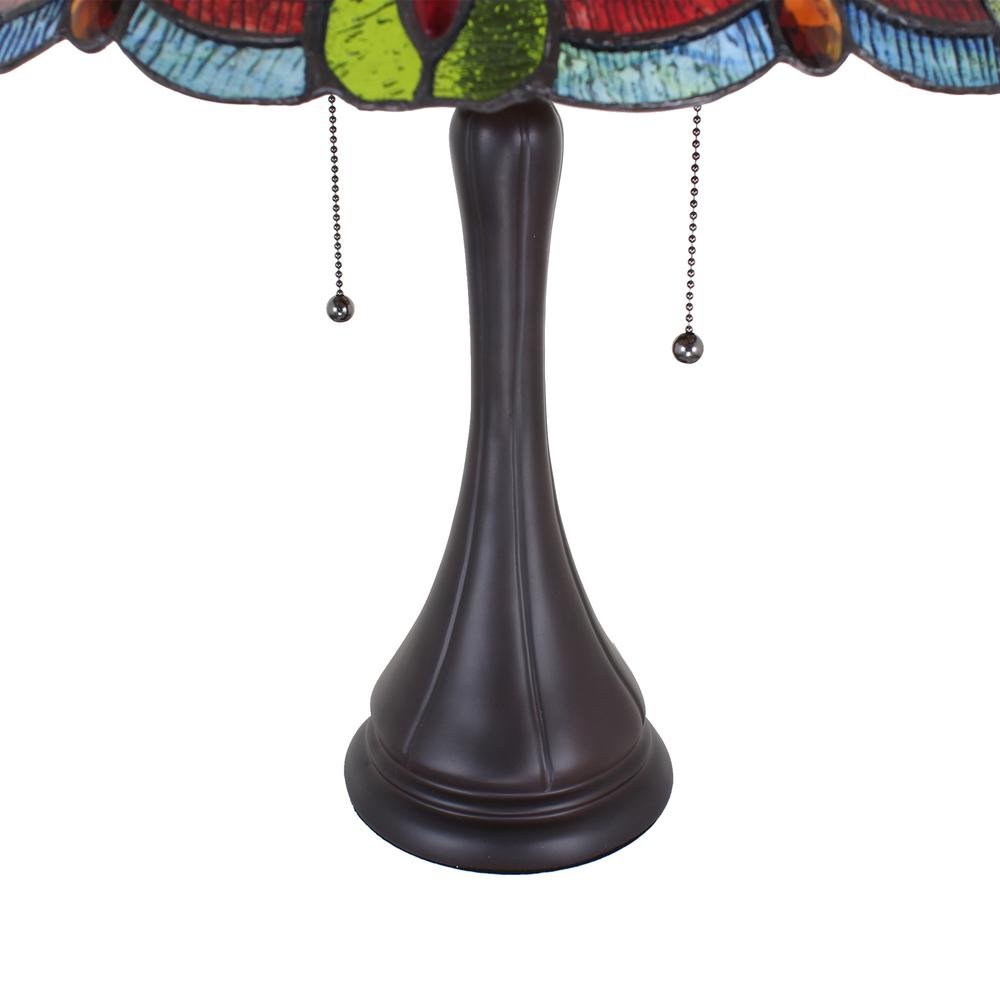 CHLOE Lighting HOWARD Tiffany-style 2 Light Table Lamp 16" Shade. Picture 5
