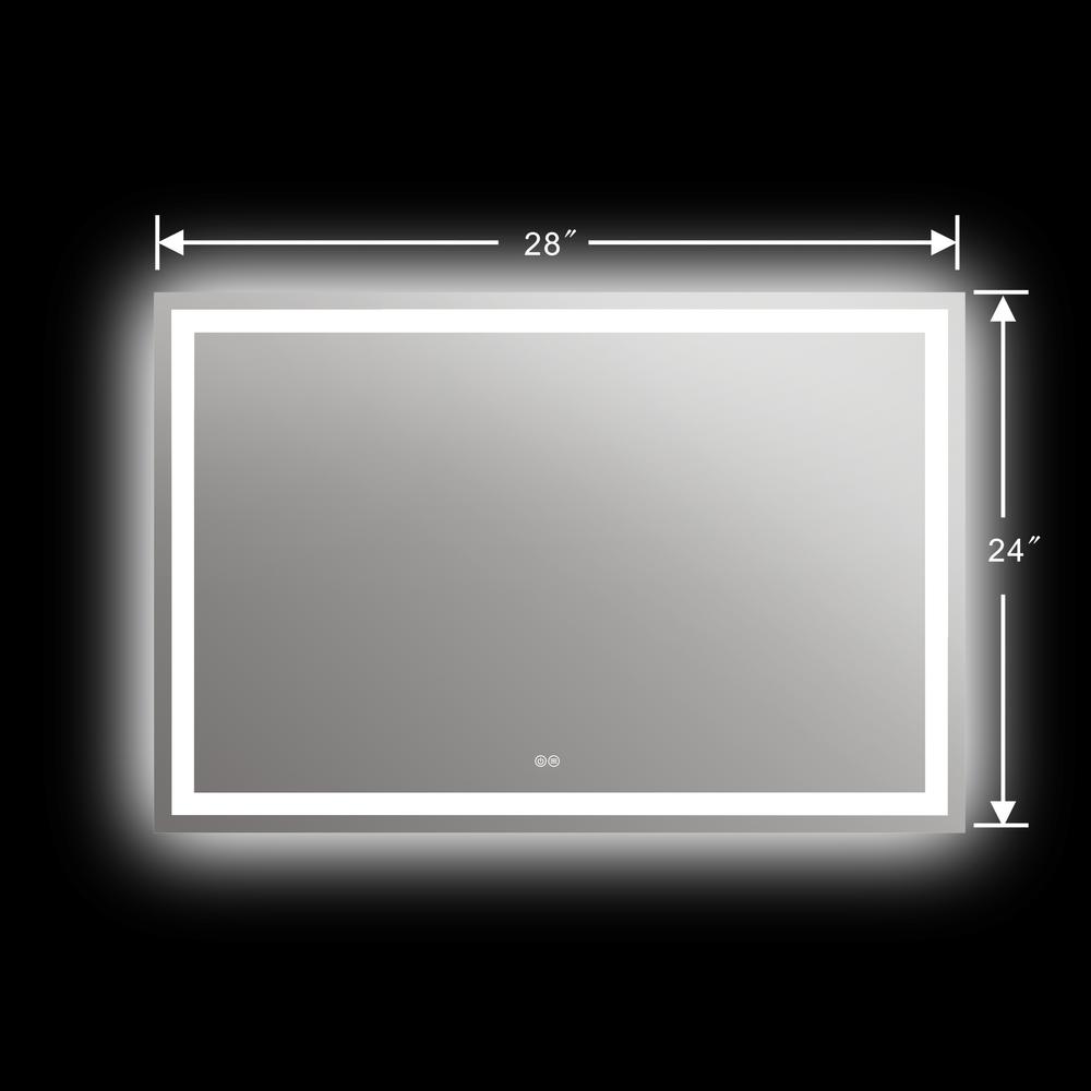 SPECULO Back Lit LED Mirror 6000K Daylight White 28" Wide. Picture 1