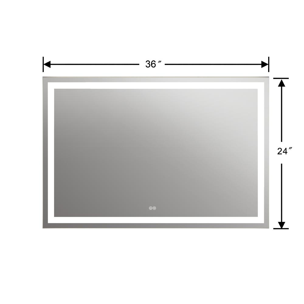 SPECULO Back Lit LED Mirror 6000K Daylight White 36" Wide. Picture 1