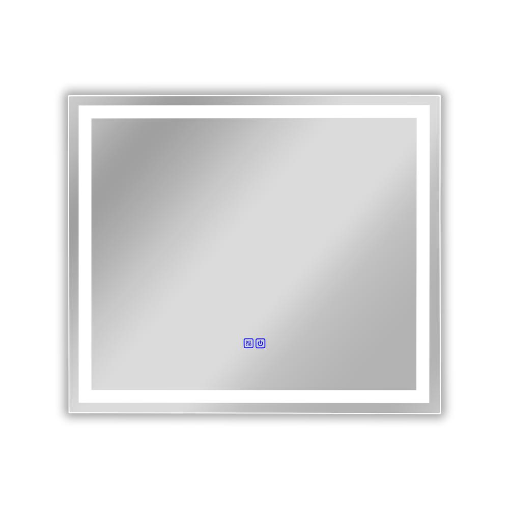 CHLOE Lighting LUMINOSITY Back Lit Rectangular TouchScreen LED Mirror 3 Color Temperatures 3000K-6000K 28" Wide. Picture 2