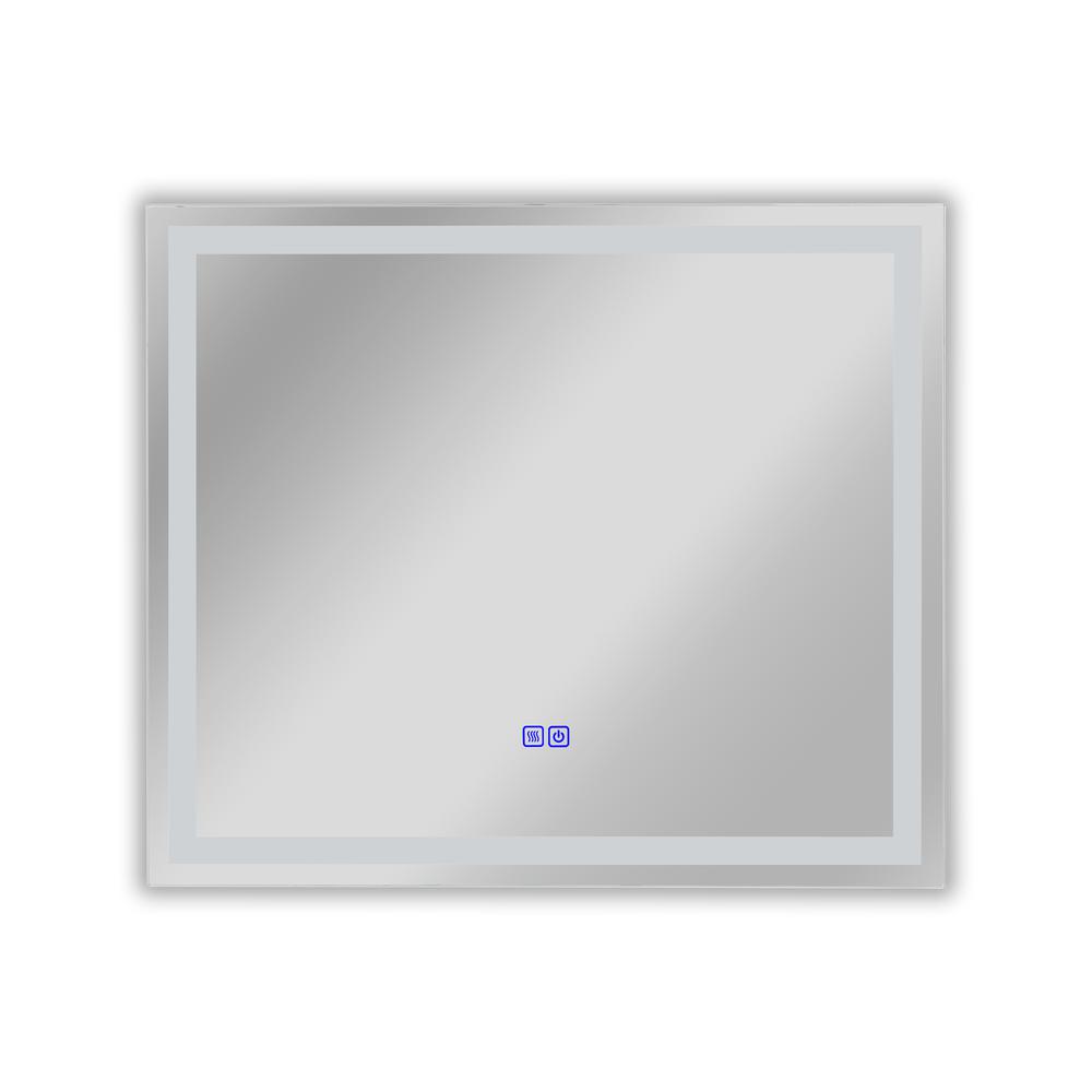 CHLOE Lighting LUMINOSITY Back Lit Rectangular TouchScreen LED Mirror 3 Color Temperatures 3000K-6000K 28" Wide. Picture 3
