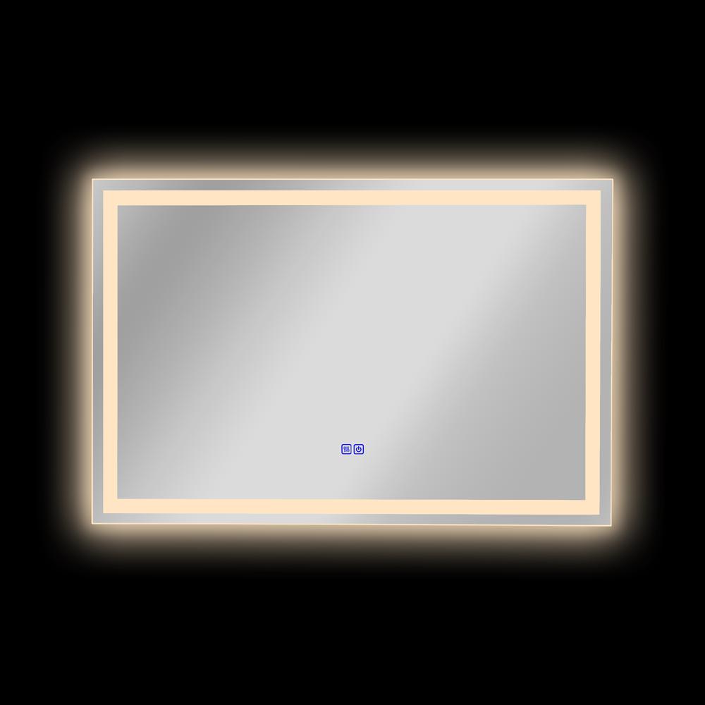 CHLOE Lighting LUMINOSITY- Back Lit Rectangular TouchScreen LED Mirror 3 Color Temperatures 3000K-6000K 36" Wide. Picture 9