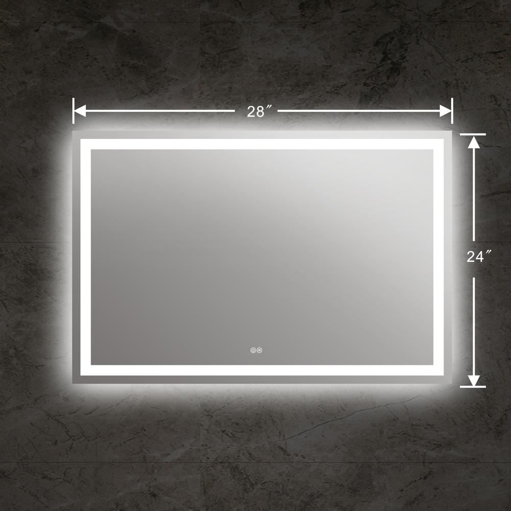 SPECULO Back Lit LED Mirror 4000K Warm White  28" Wide. Picture 1