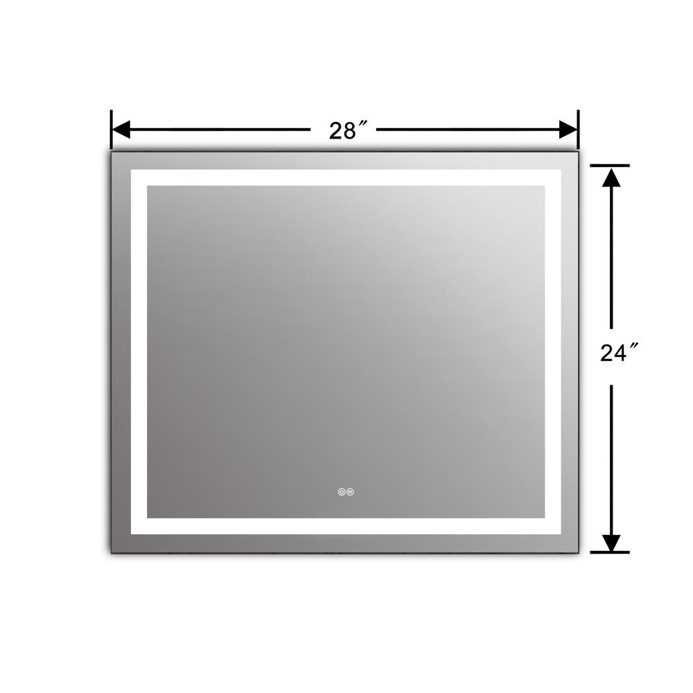 SPECULO Embedded LED Mirror 6000K Daylight White 24" Wide. Picture 1