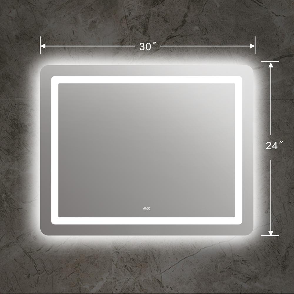 SPECULO Back Lit LED Mirror 6000K Daylight White 30" Wide. Picture 2