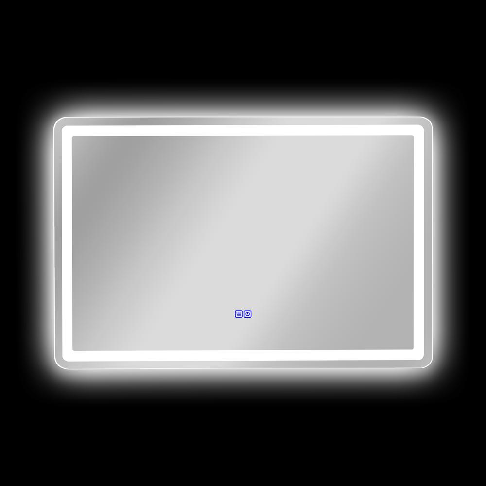 CHLOE Lighting- LUMINOSITY Back Lit Rectangular TouchScreen LED Mirror 3 Color Temperatures 3000K-6000K 36" Wide. Picture 8