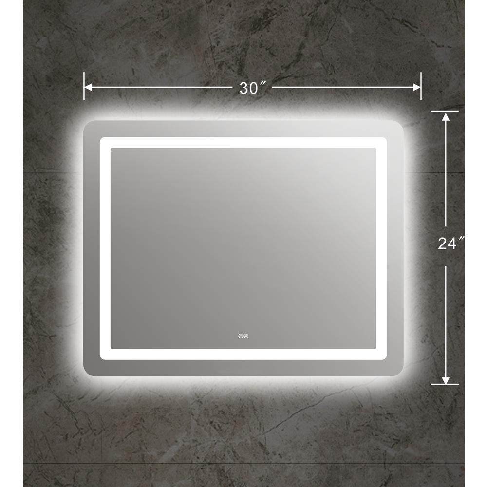SPECULO Back Lit LED Mirror 4000K Warm White 30" Wide. Picture 1