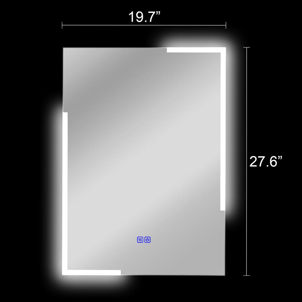 CHLOE Lighting LUMINOSITY Back Lit Rectangular TouchScreen LED Mirror 3 Color Temperatures 3000K-6000K 28" Height. Picture 17