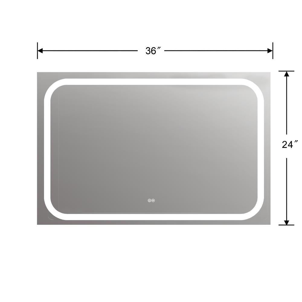 SPECULO Back Lit LED Mirror 6000K Daylight White 36" Wide. Picture 1