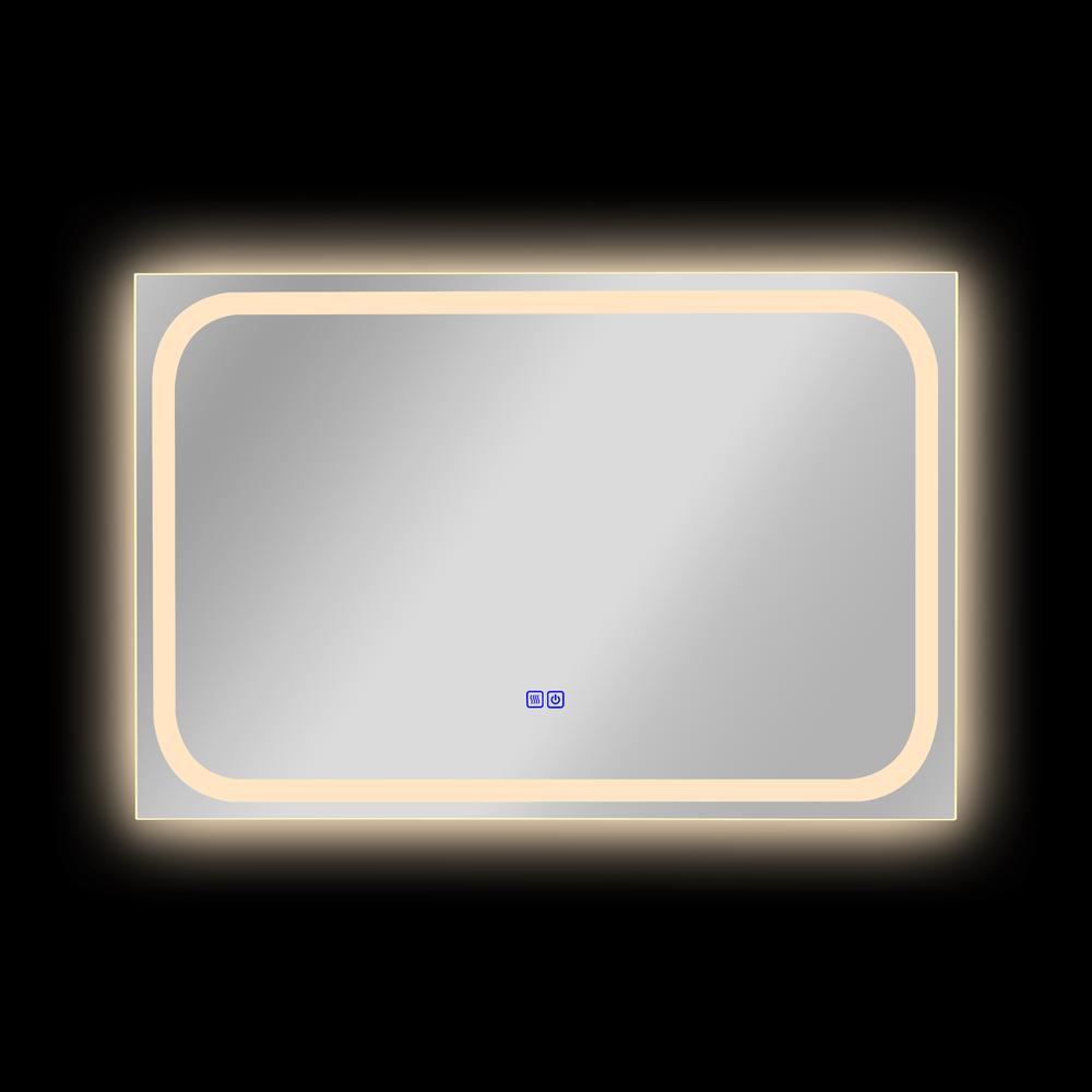 CHLOE Lighting LUMINOSITY Back Lit Rectangular TouchScreen LED Mirror 3 Color Temperatures 3000K-6000K 36" Wide. Picture 9