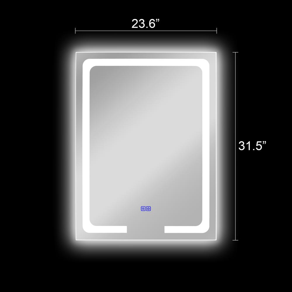 CHLOE Lighting LUMINOSITY- Back Lit Rectangular TouchScreen LED Mirror 3 Color Temperatures 3000K-6000K 32" Height. Picture 17