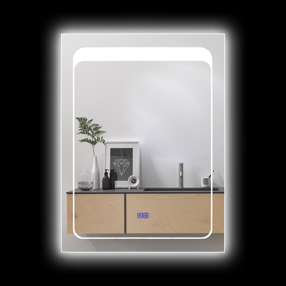 CHLOE Lighting- LUMINOSITY Back Lit Rectangular TouchScreen LED Mirror 3 Color Temperatures- 3000K-6000K 32" Height. Picture 6