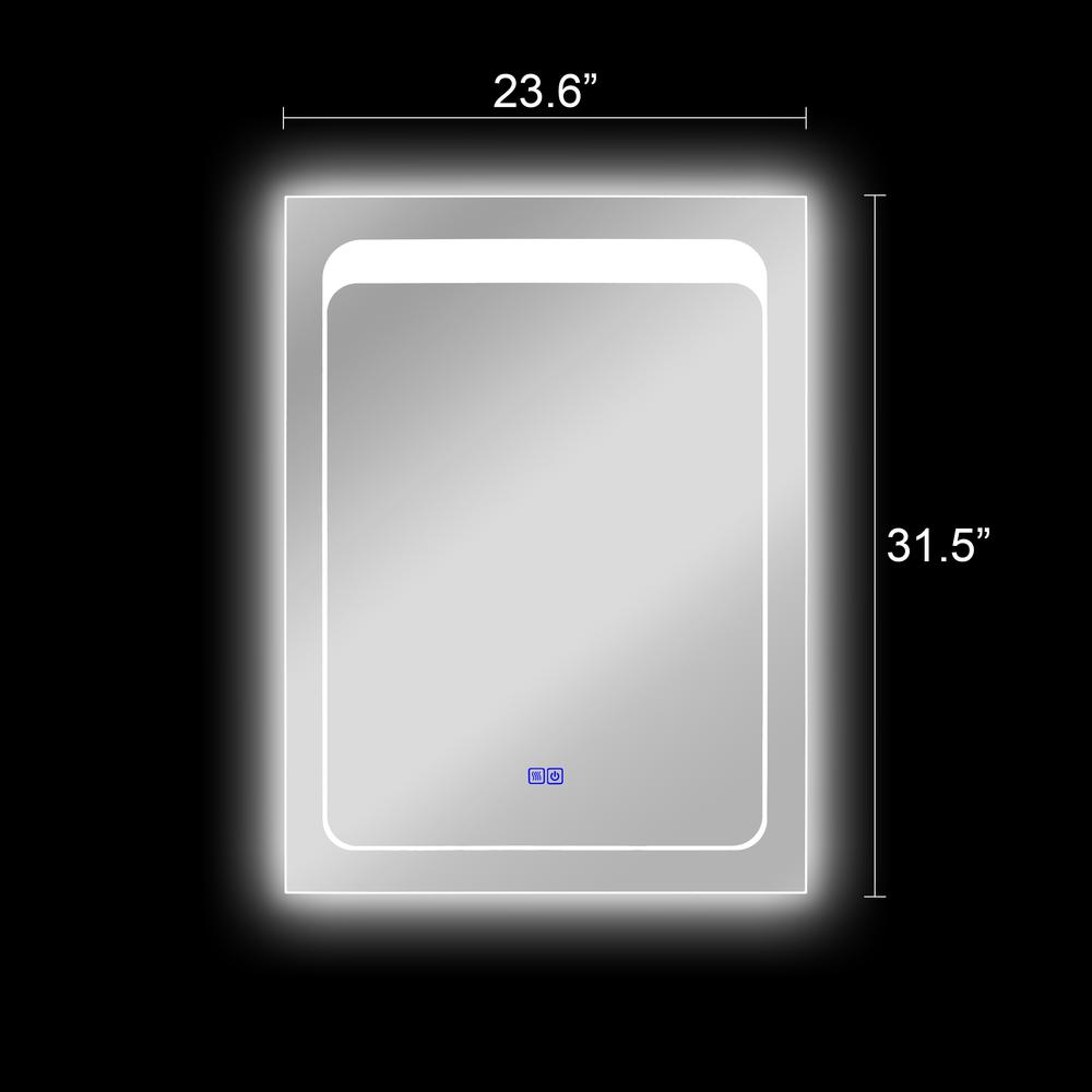 CHLOE Lighting- LUMINOSITY Back Lit Rectangular TouchScreen LED Mirror 3 Color Temperatures- 3000K-6000K 32" Height. Picture 17