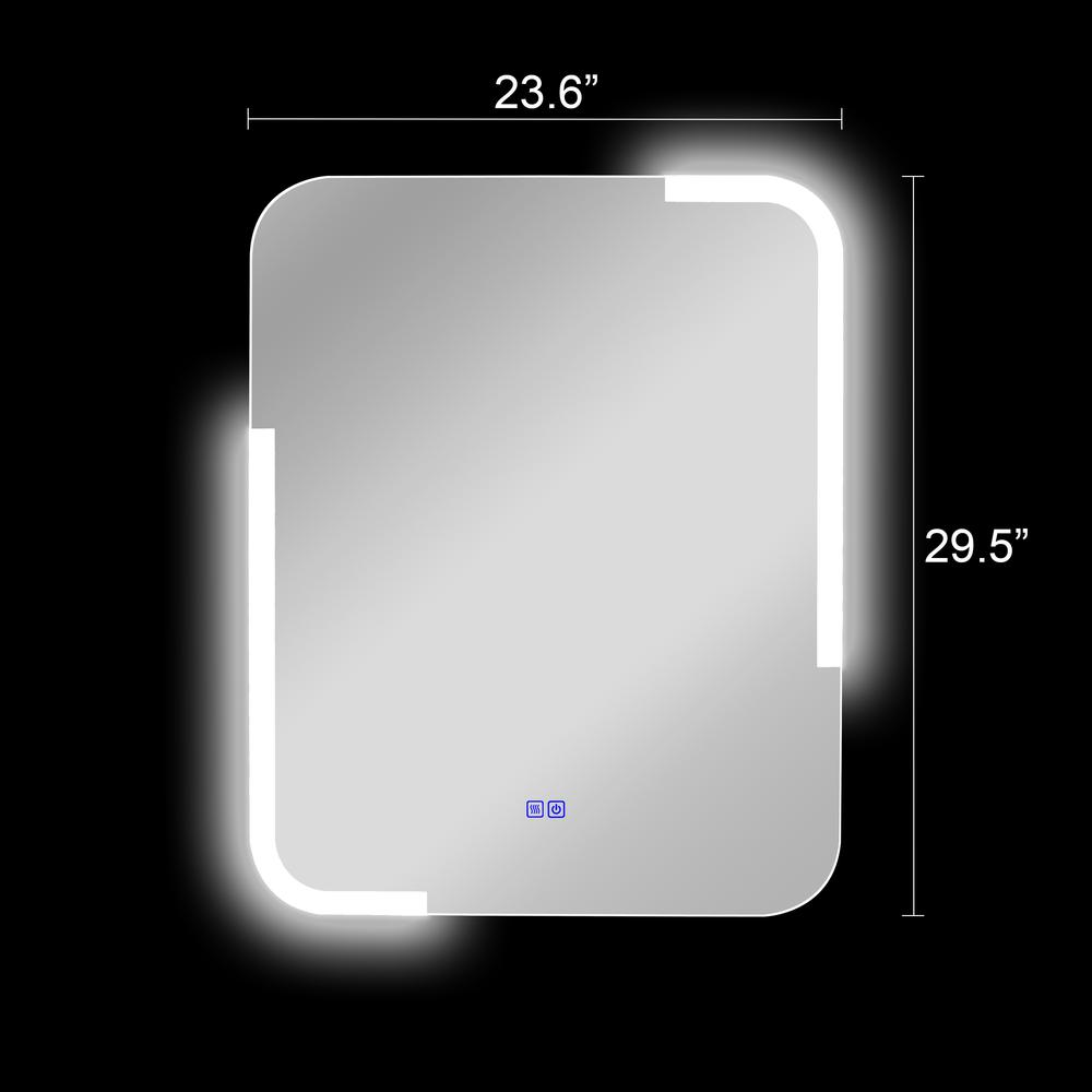 CHLOE Lighting LUMINOSITY Back Lit Rectangular TouchScreen LED Mirror 3 Color Temperatures 3000K-6000K 30" Height. Picture 17