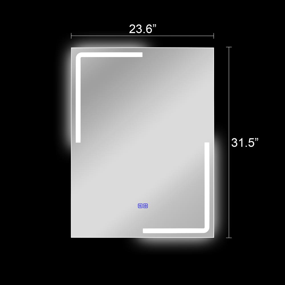CHLOE Lighting LUMINOSITY Back Lit Rectangular TouchScreen LED Mirror 3 Color Temperatures 3000K-6000K 32" Height. Picture 17