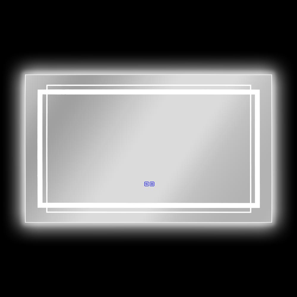 CHLOE Lighting LUMINOSITY Back Lit Rectangular TouchScreen LED Mirror 3 Color Temperatures, 3000K-6000K 39" Wide. Picture 8