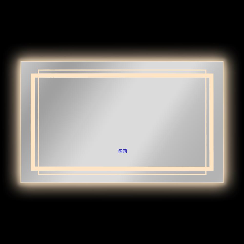 CHLOE Lighting LUMINOSITY Back Lit Rectangular TouchScreen LED Mirror 3 Color Temperatures, 3000K-6000K 39" Wide. Picture 9