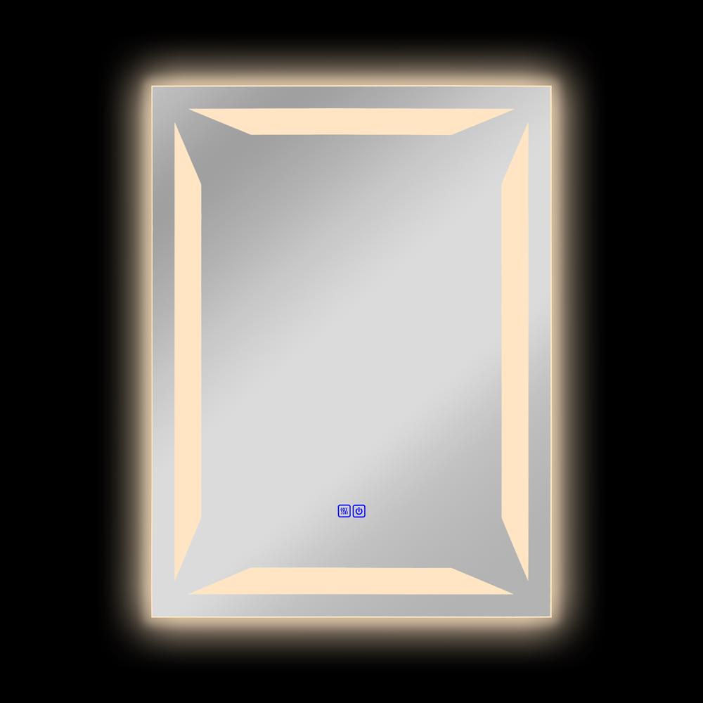 CHLOE Lighting LUMINOSITY Back Lit Rectangular TouchScreen- LED Mirror 3 Color Temperatures 3000K-6000K 32" Height. Picture 9