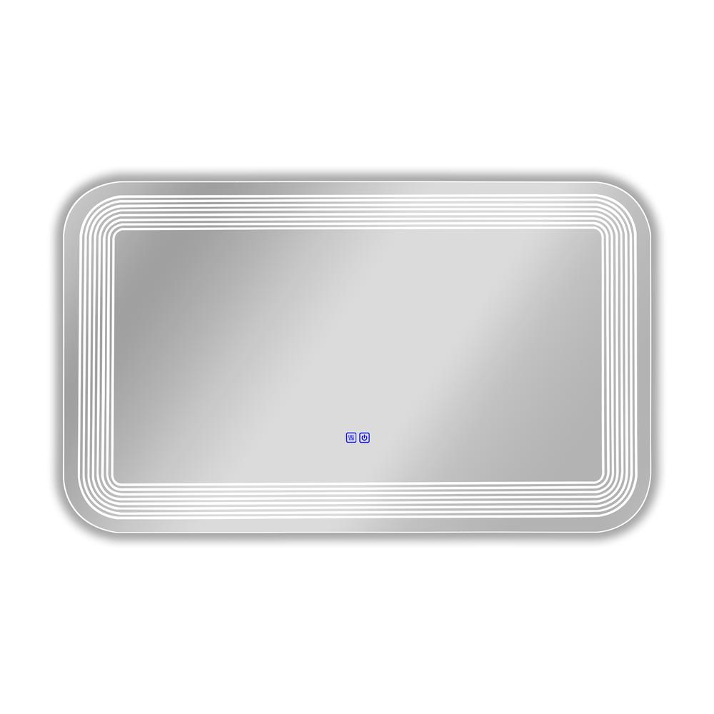 CHLOE Lighting- LUMINOSITY Back Lit Rectangular TouchScreen LED Mirror 3 Color Temperatures 3000K-6000K 39" Wide. Picture 2