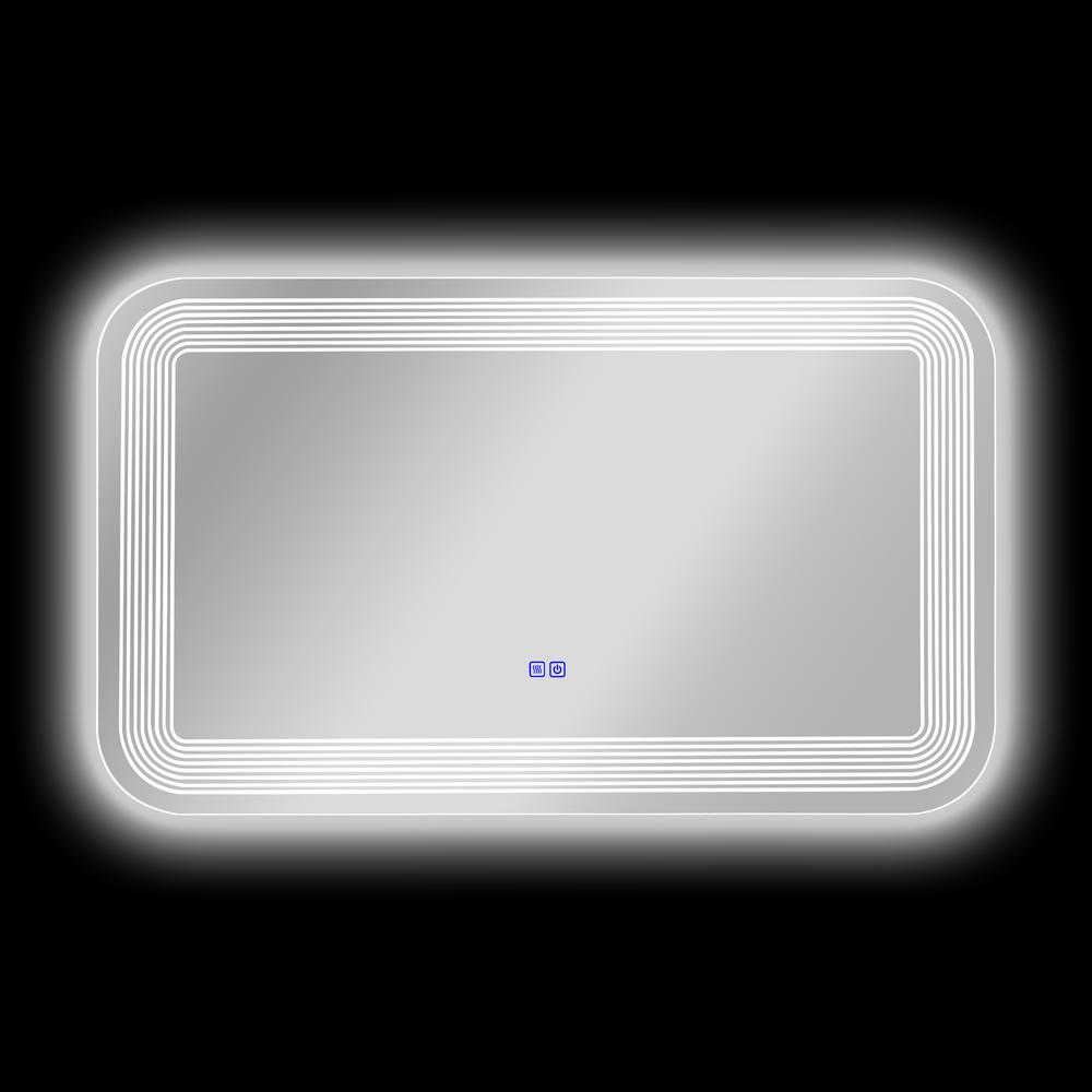 CHLOE Lighting- LUMINOSITY Back Lit Rectangular TouchScreen LED Mirror 3 Color Temperatures 3000K-6000K 39" Wide. Picture 8