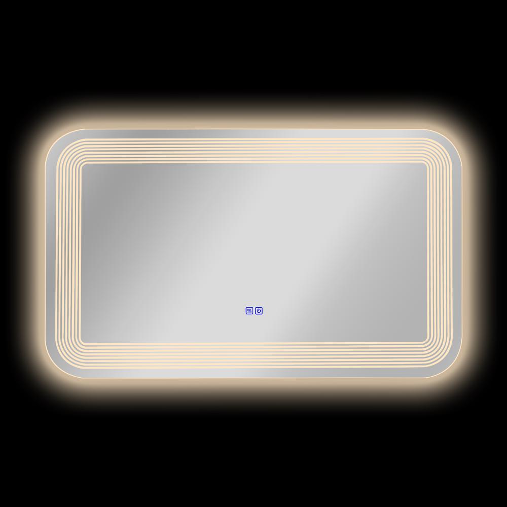 CHLOE Lighting- LUMINOSITY Back Lit Rectangular TouchScreen LED Mirror 3 Color Temperatures 3000K-6000K 39" Wide. Picture 9