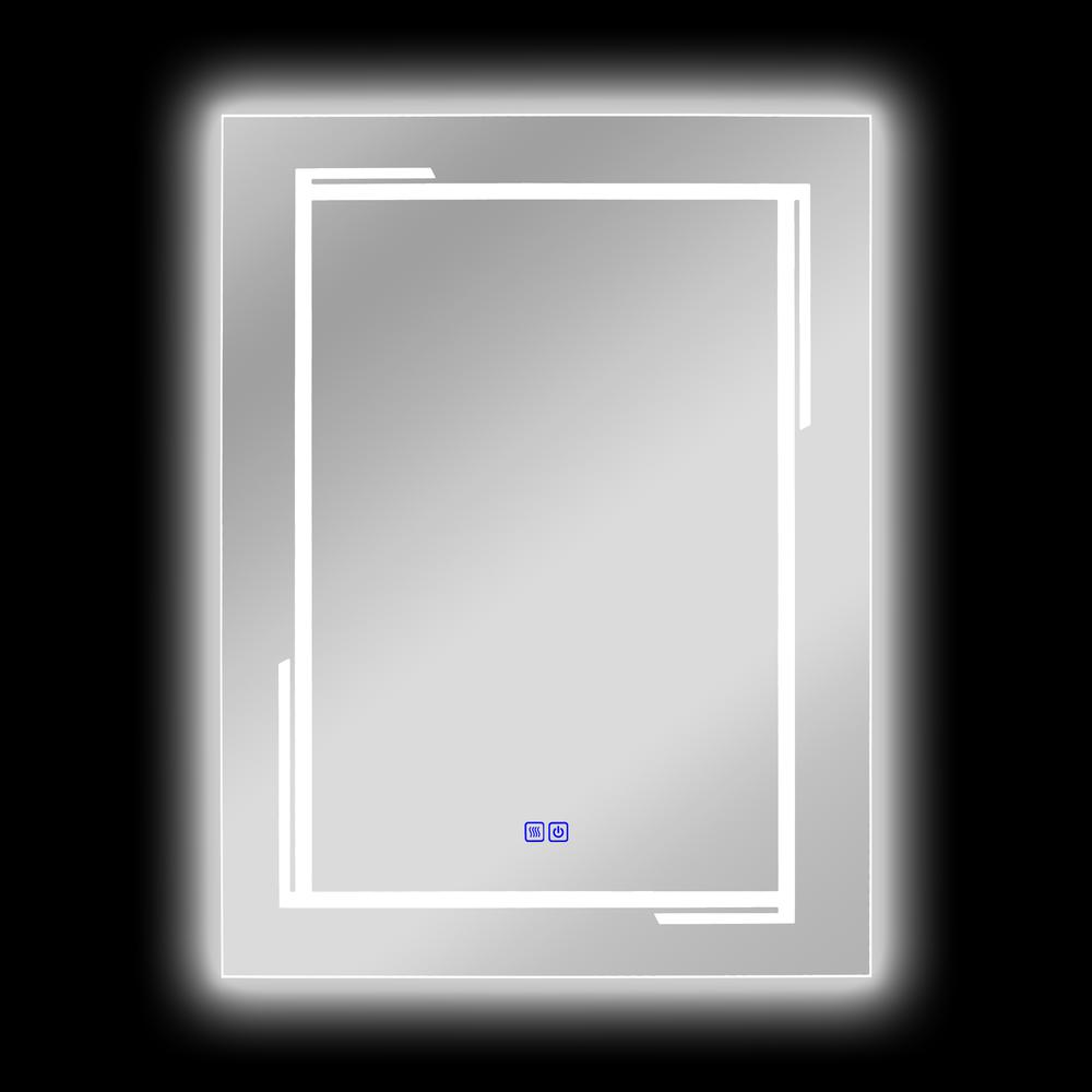 CHLOE Lighting LUMINOSITY, Back Lit Rectangular TouchScreen LED Mirror 3 Color Temperatures 3000K-6000K 32" Height. Picture 8