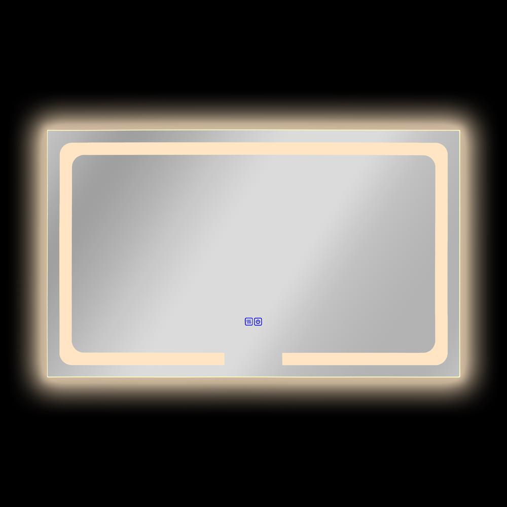 CHLOE Lighting LUMINOSITY- Back Lit Rectangular TouchScreen LED Mirror 3 Color Temperatures 3000K-6000K 39" Wide. Picture 9