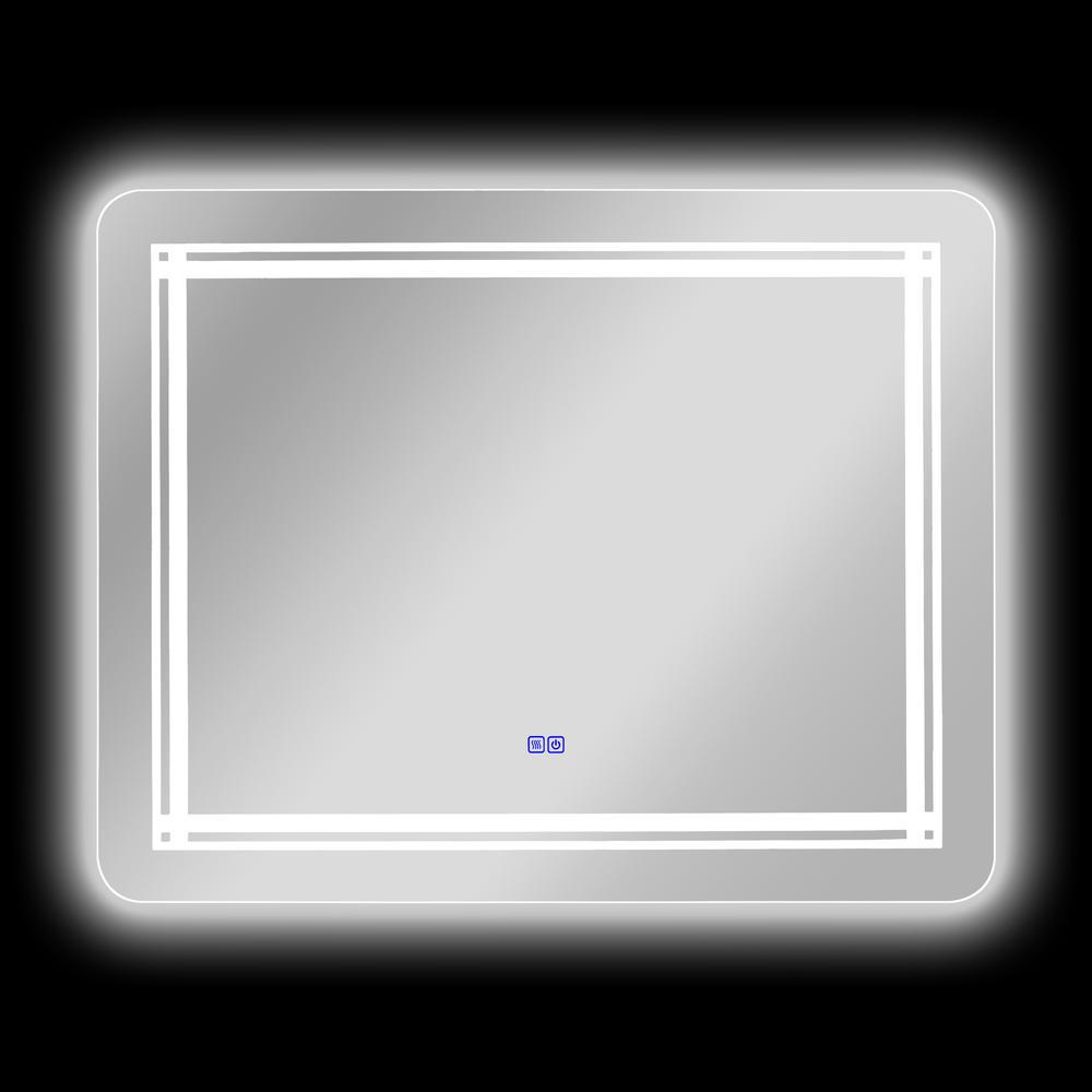 CHLOE Lighting, LUMINOSITY Back Lit Rectangular TouchScreen LED Mirror 3 Color Temperatures 3000K-6000K 39" Wide. Picture 8