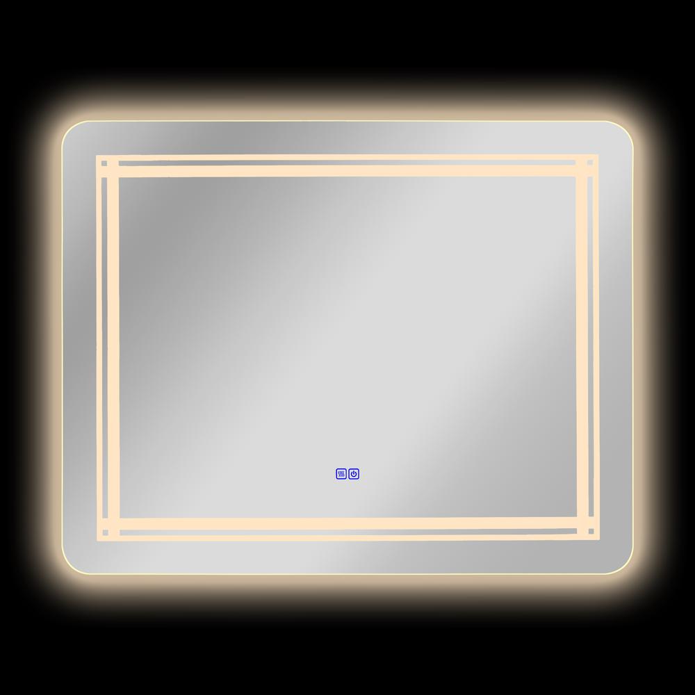 CHLOE Lighting, LUMINOSITY Back Lit Rectangular TouchScreen LED Mirror 3 Color Temperatures 3000K-6000K 39" Wide. Picture 9