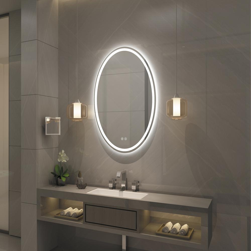 SPECULO Back Lit LED Mirror 6000K Daylight White 24" Wide. Picture 2