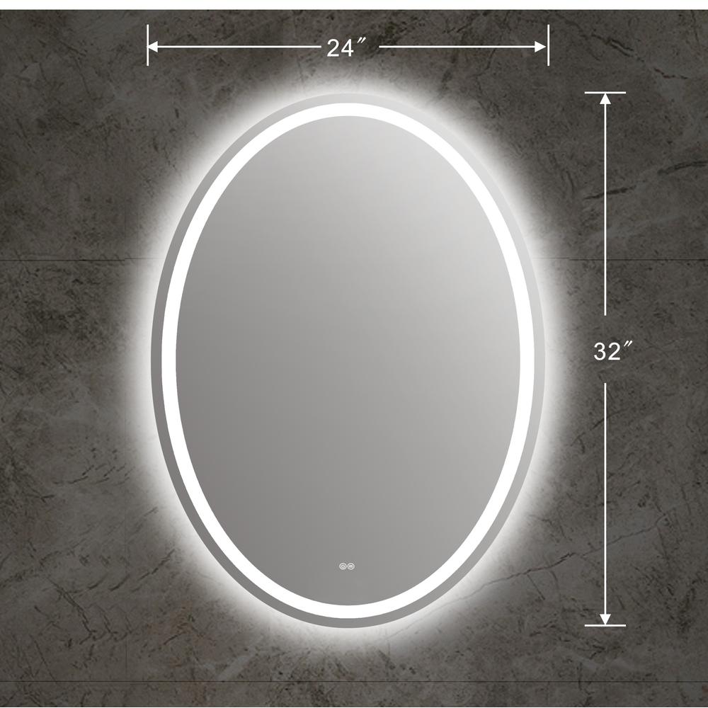 SPECULO Back Lit LED Mirror 6000K Daylight White 24" Wide. Picture 1