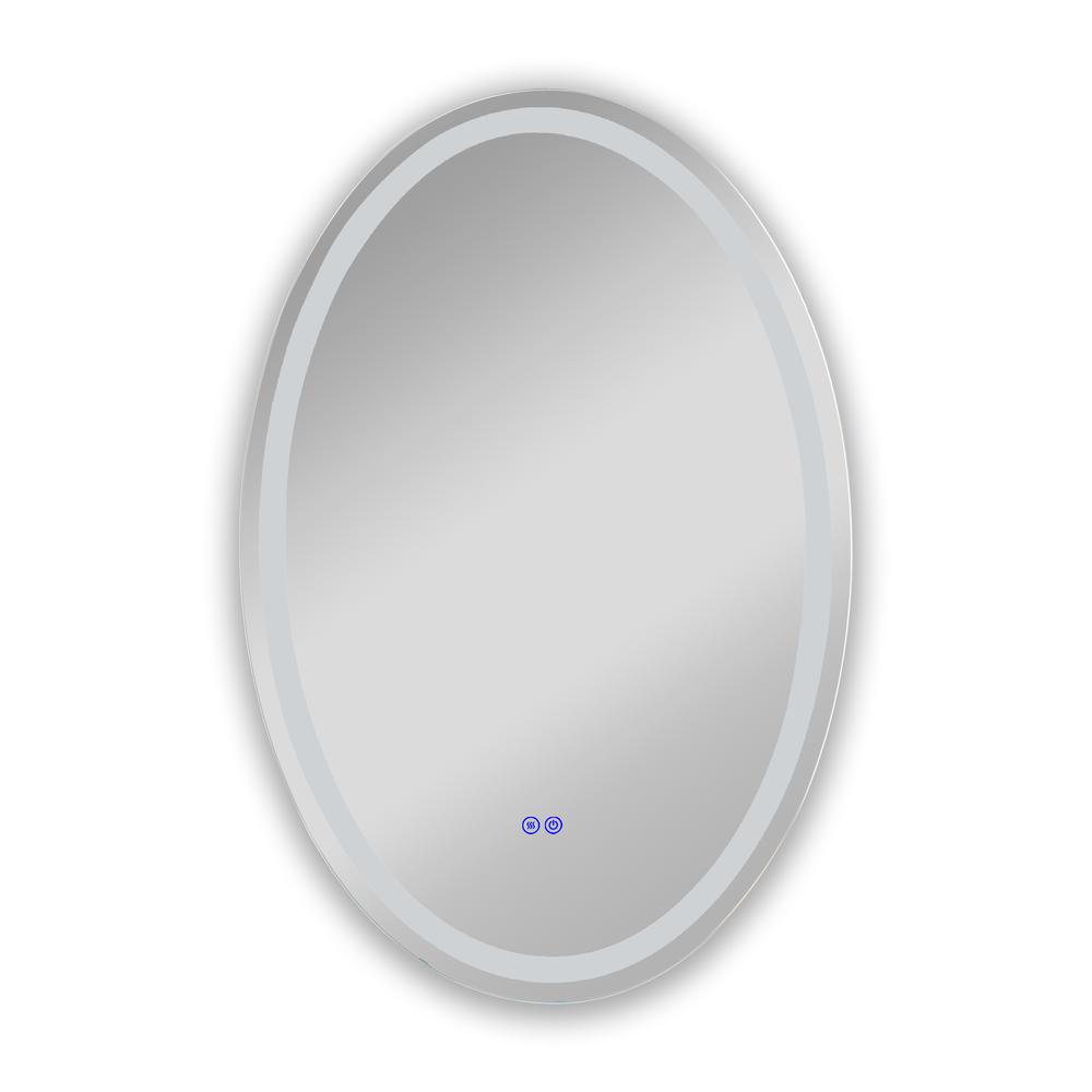 CHLOE Lighting LUMINOSITY Back Lit Oval TouchScreen LED Mirror 3 Color Temperatures 3000K-6000K 32" Height. Picture 3
