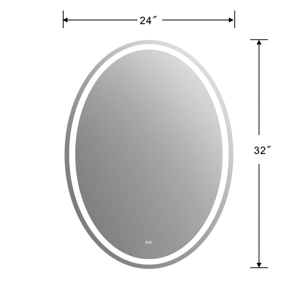 SPECULO Back Lit LED Mirror 4000K Warm White 24" Wide. Picture 1