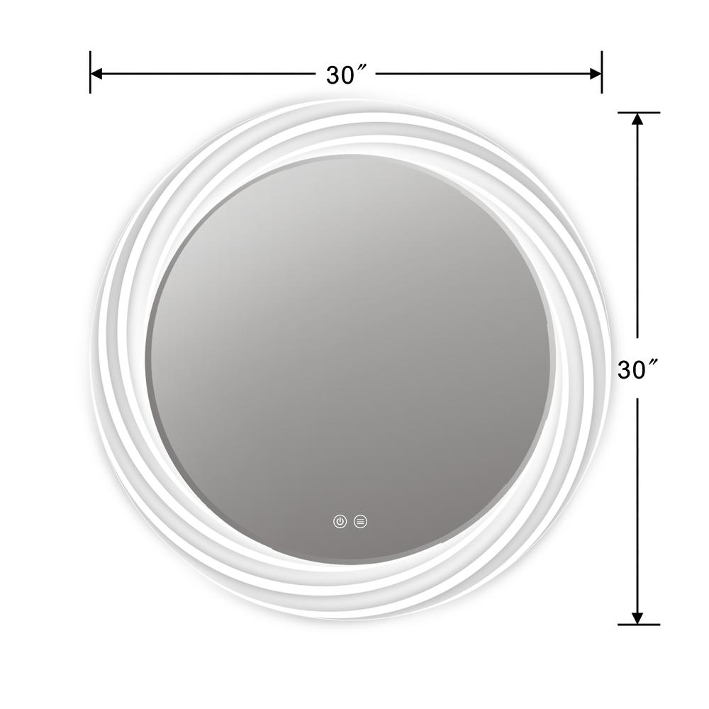 SPECULO Back Lit LED Mirror 6000K Daylight White 30" Wide. Picture 1